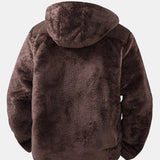 Kabát s kapucňou z teddy fleece