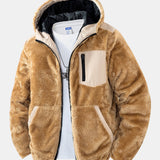 Kabát s kapucňou z teddy fleece