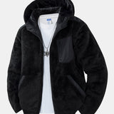Kabát s kapucňou z teddy fleece