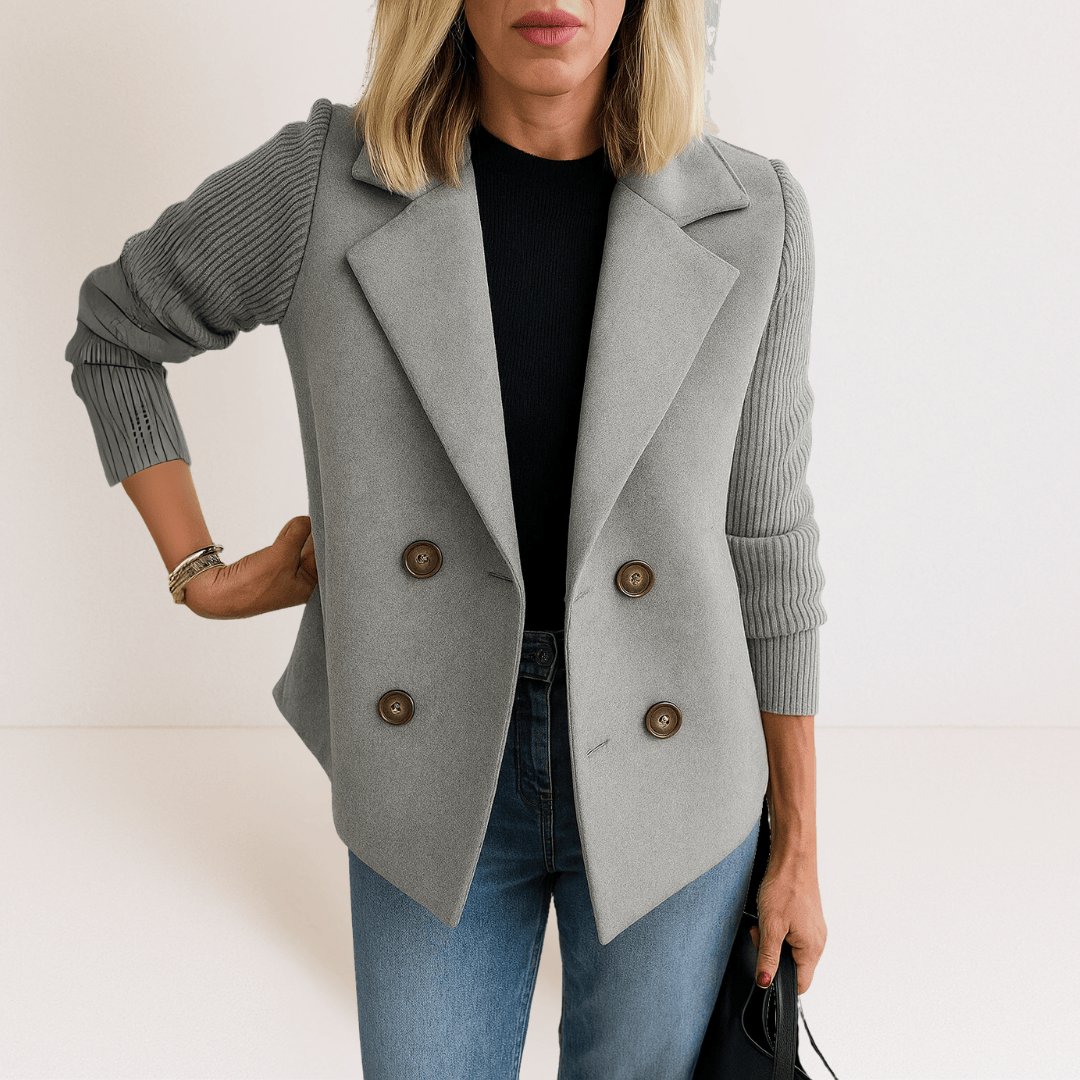 Marta™ | Elegantný kabát s chlpatými rukávmi