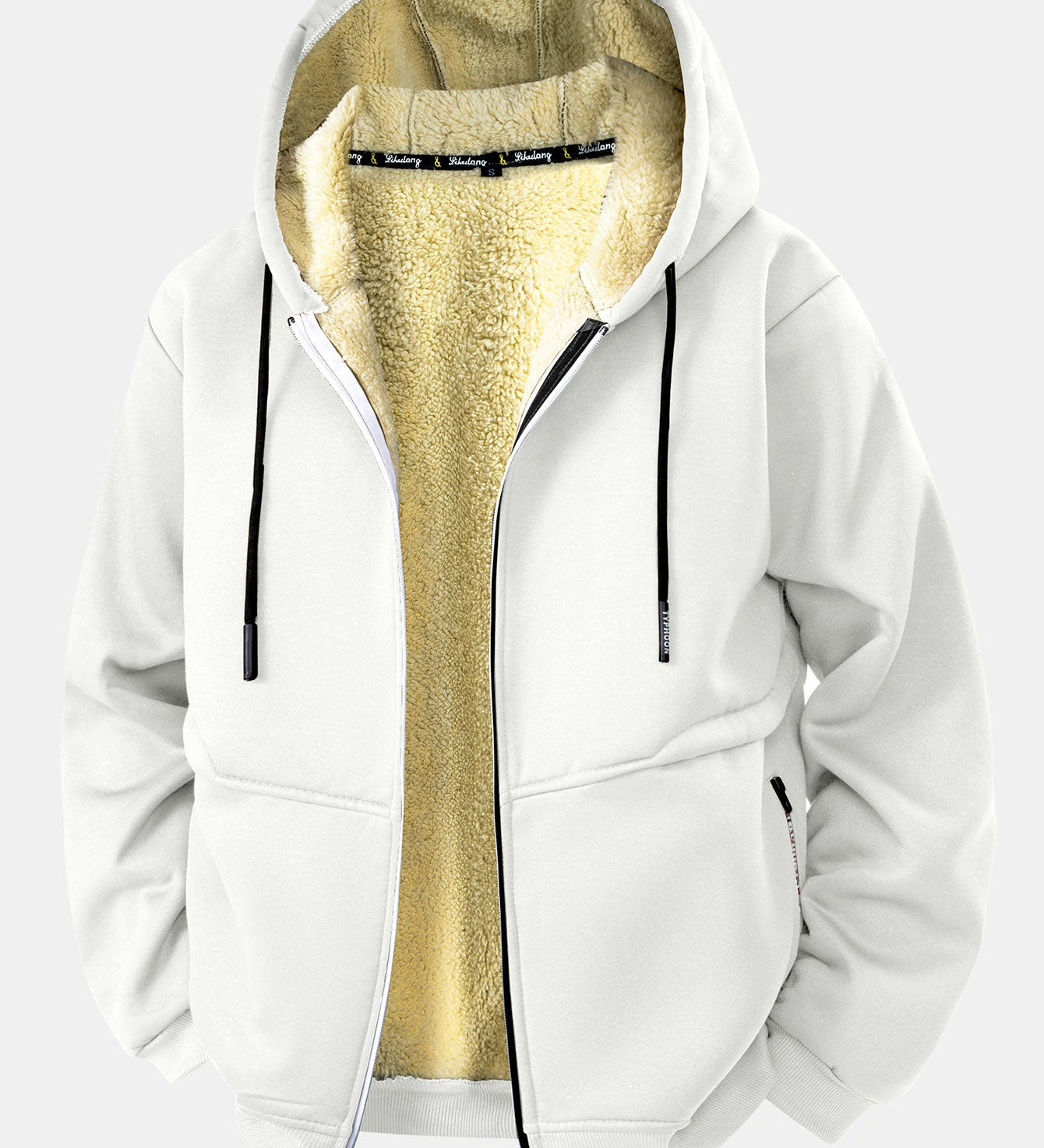 Mikina s kapucňou a zipsom s teddy podšívkou