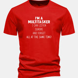 Bavlnené tričko s potlačou „It's A Multitasker“ v regular strihu