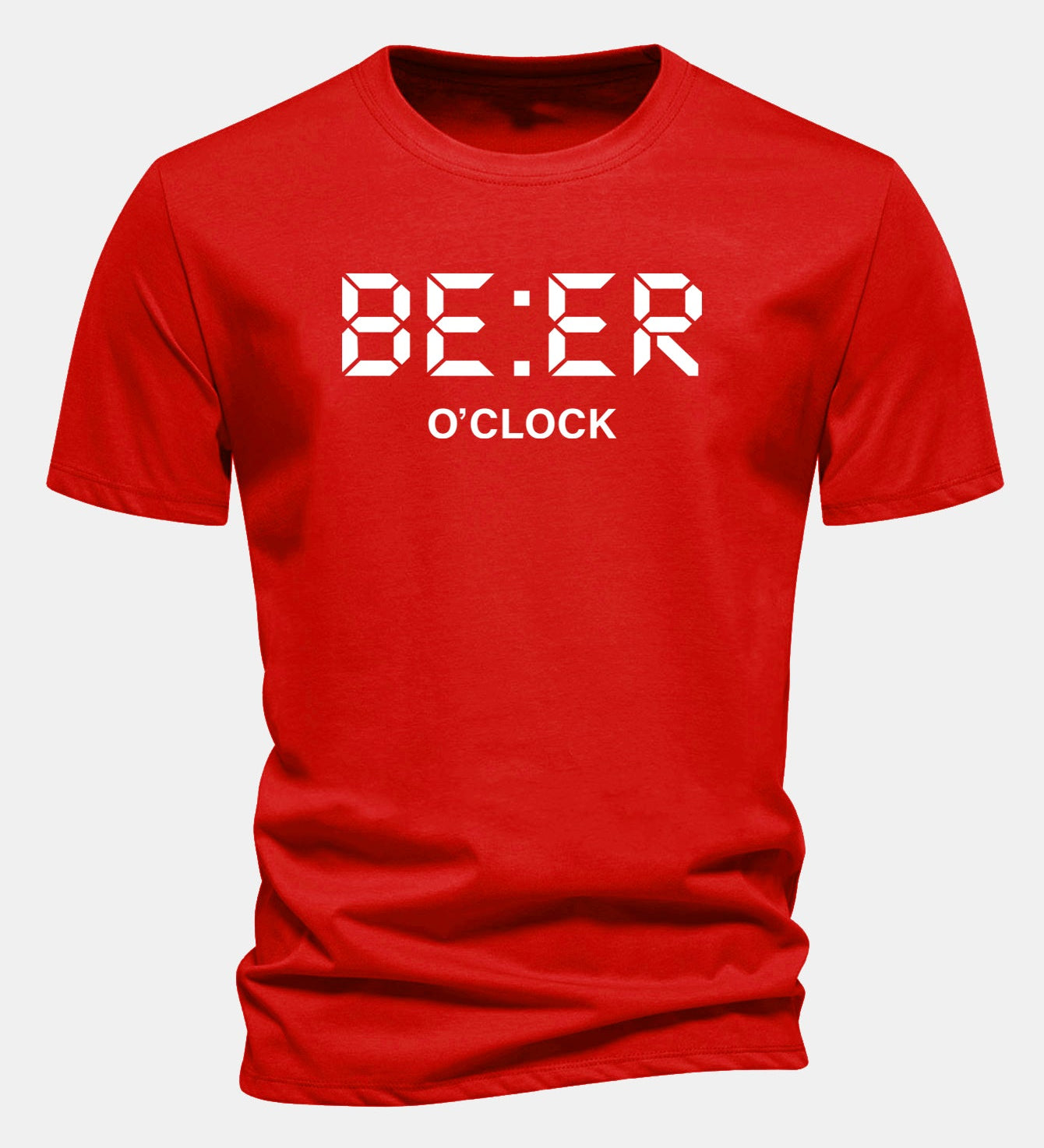 Tričko z bavlny s pravidelným strihom a potlačou „Beer O'Clock“
