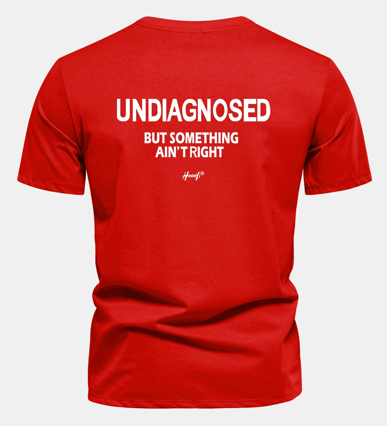 Bavlnené tričko Regular Fit s potlačou na chrbte "Undiagnosed But Something Ain't Right"