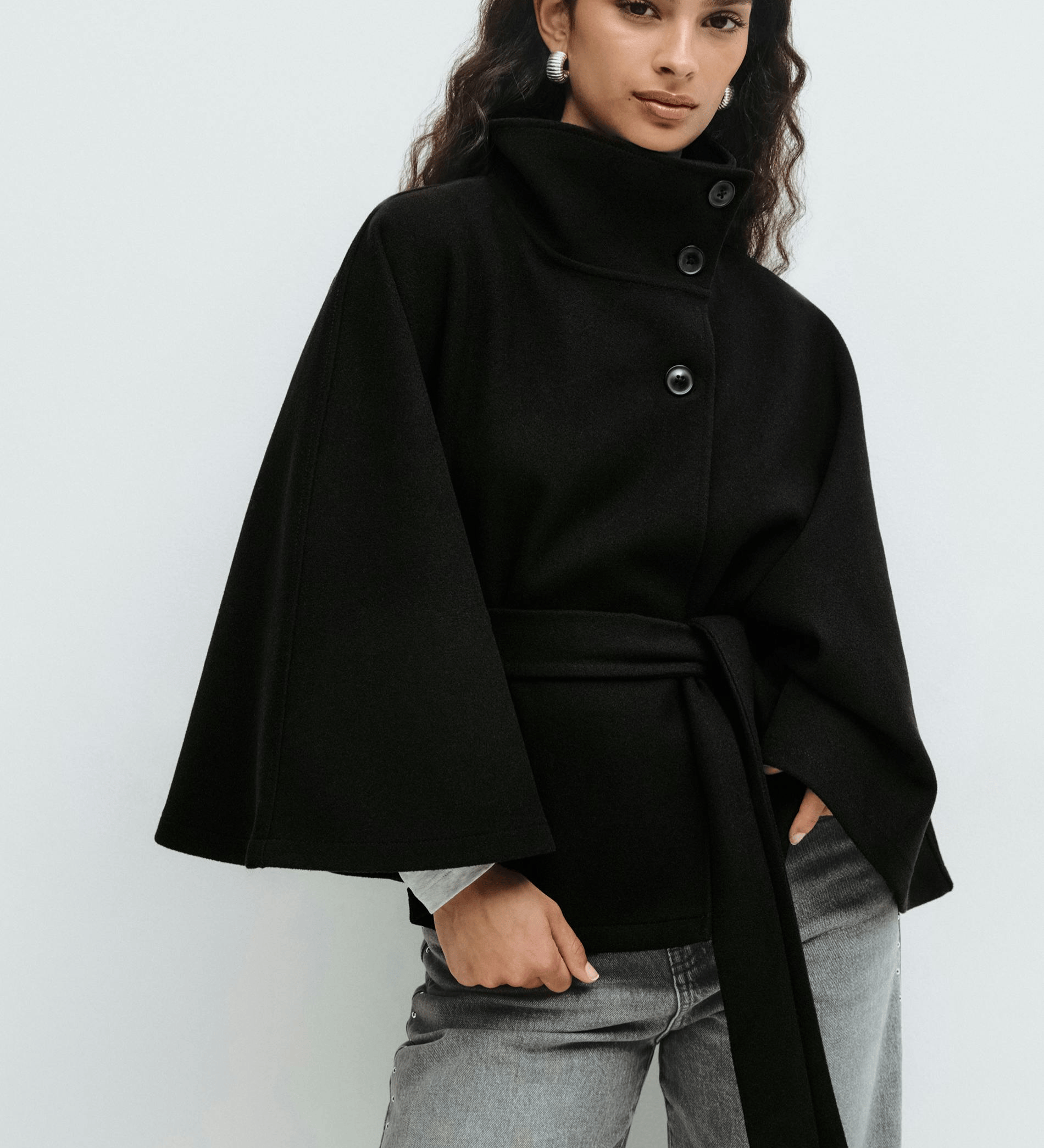 Lusana | Elegantný kabát s opaskom