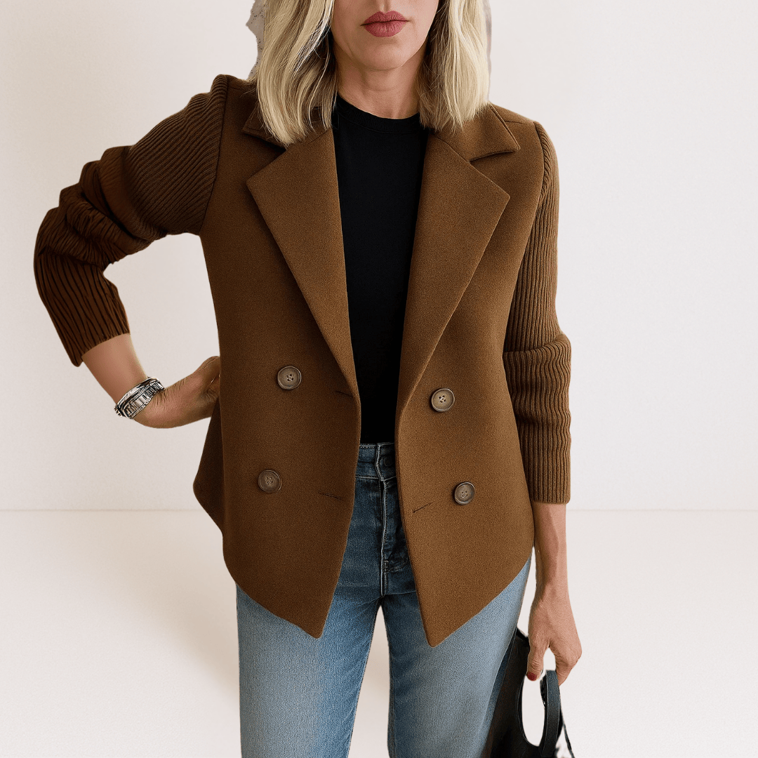 Marta™ | Elegantný kabát s chlpatými rukávmi