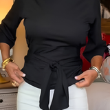 Daria – Elegantný top s mašľou v páse