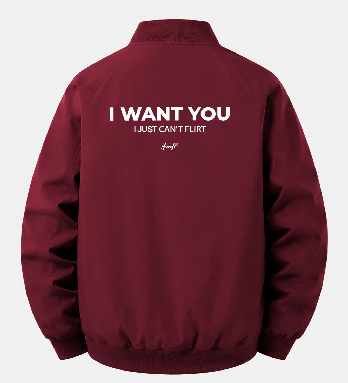 Bunda bomber so zipsom a uvoľneným strihom s potlačou „I Want You Back“