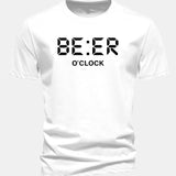 Tričko z bavlny s pravidelným strihom a potlačou „Beer O'Clock“
