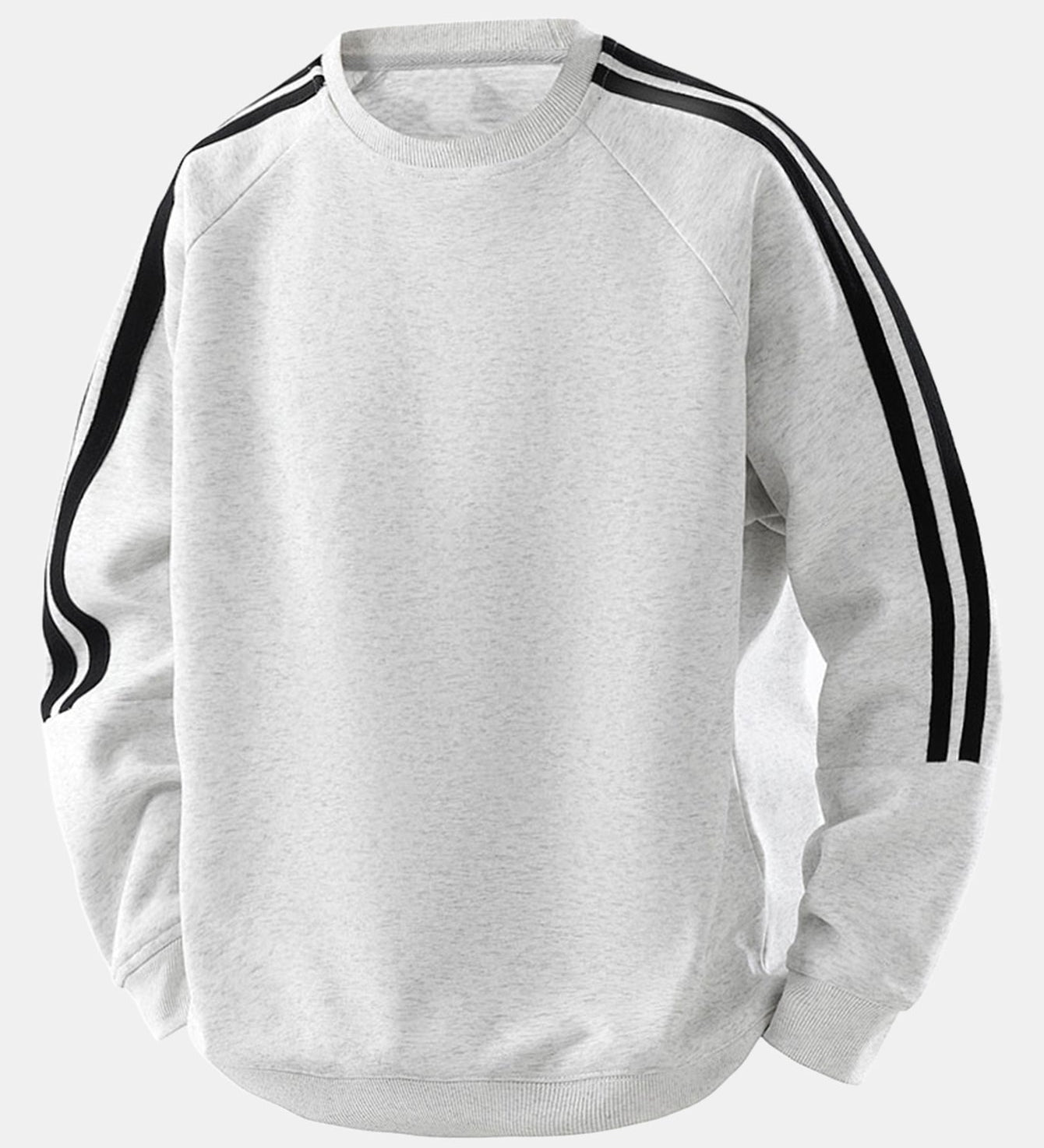 Camisola s okrúhlym výstrihom a raglánovými rukávmi, vo voľnom strihu a s vintage pruhmi