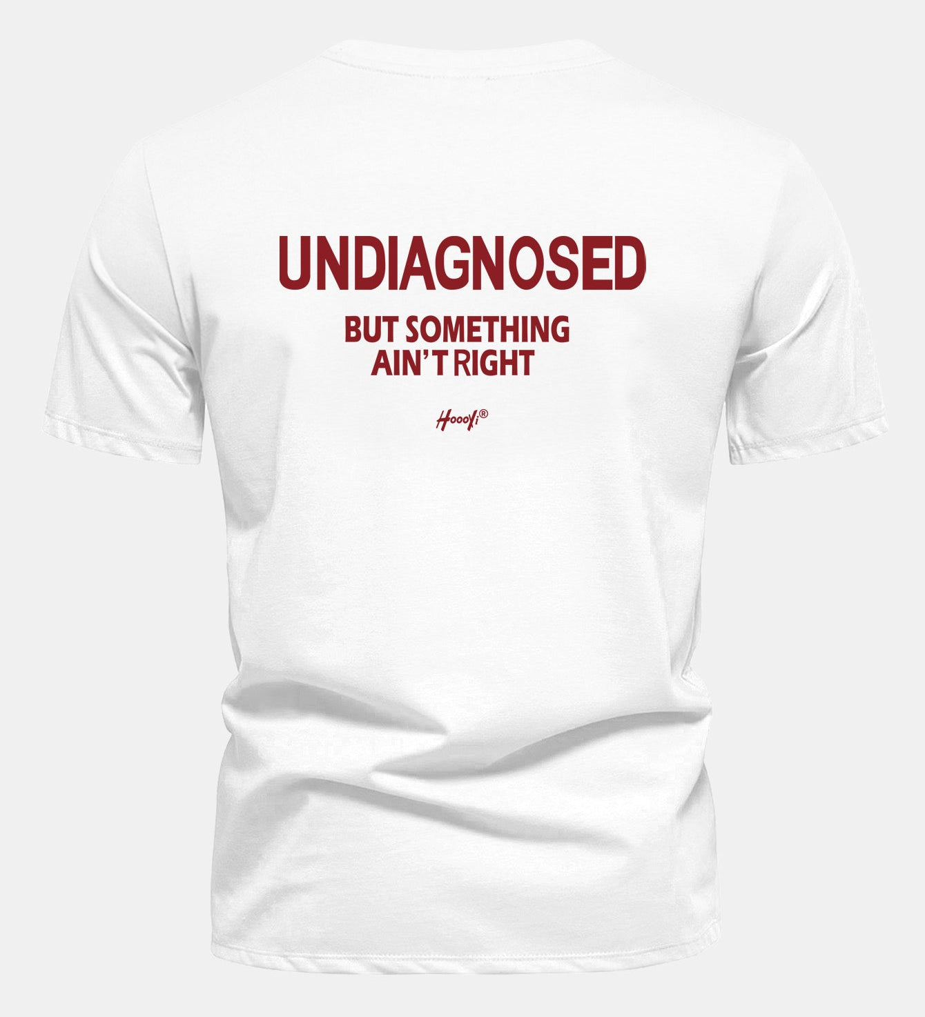 Bavlnené tričko Regular Fit s potlačou na chrbte "Undiagnosed But Something Ain't Right"