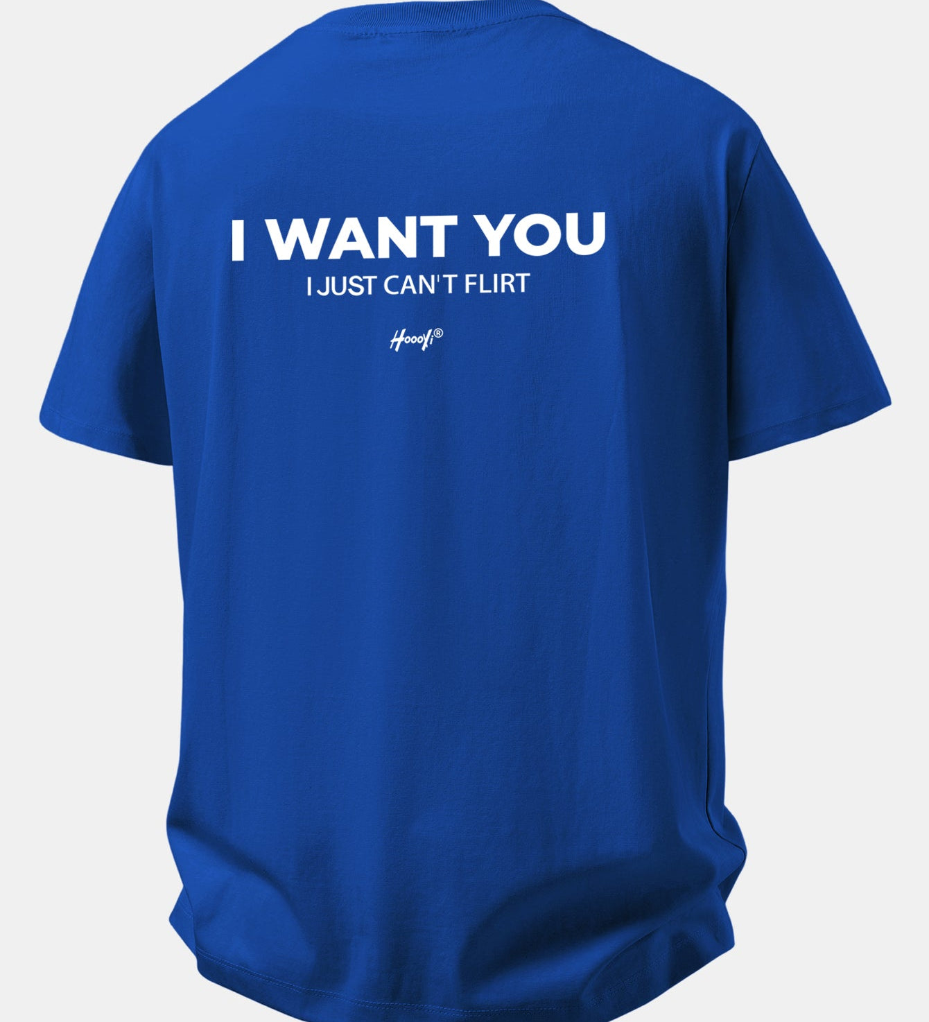 Tričko z bavlny s vtipnou potlačou na chrbte "Relax Fit I Want You But I Can't Flirt"