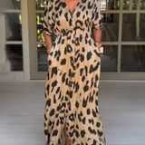 Felicia – Maxi šaty s leopardím vzorom