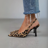 Isabelle – Slingback topánky s leopardím vzorom