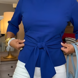 Daria – Elegantný top s mašľou v páse
