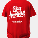 Pohodlné bavlnené tričko s potlačou Stay Humble
