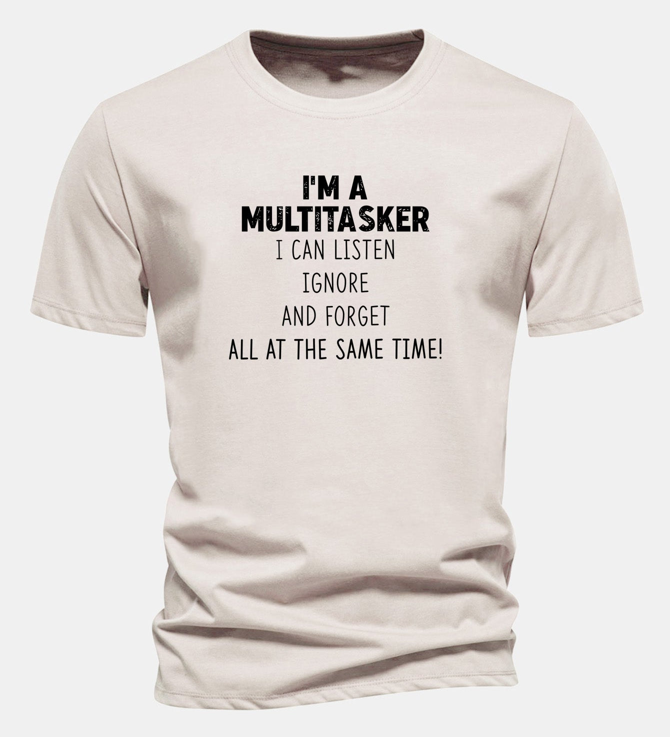 Bavlnené tričko s potlačou „It's A Multitasker“ v regular strihu