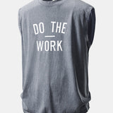 Tielko s potlačou „Do The Work“, prané a s opotrebovaným efektom