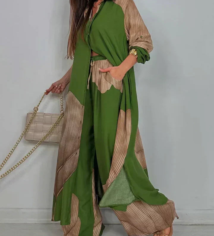 Ileana – Chic Letný Set s Patchwork Vzorom