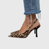 Isabelle – Slingback topánky s leopardím vzorom