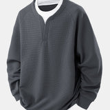 T-Shirt 2 v 1 s raglánovými rukávmi a vaflovým vzorom