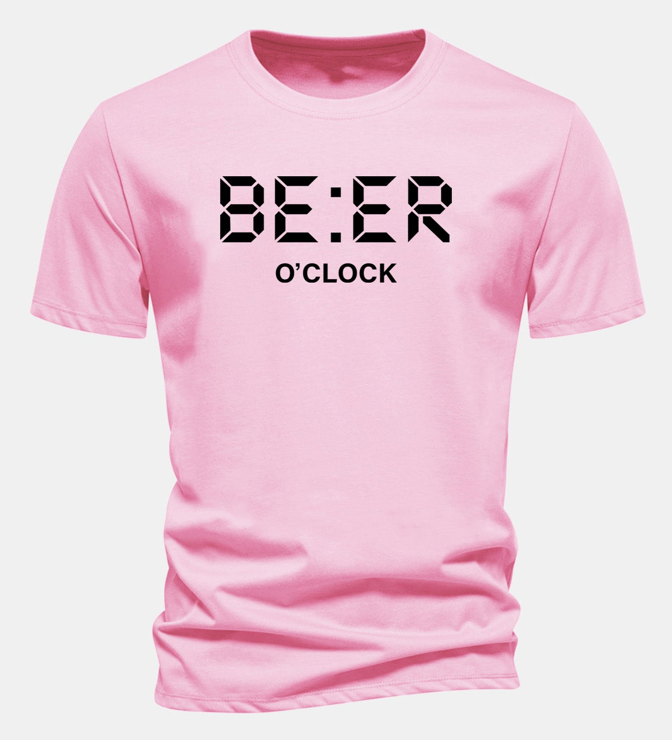 Tričko z bavlny s pravidelným strihom a potlačou „Beer O'Clock“