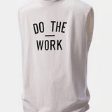 Tielko s potlačou „Do The Work“, prané a s opotrebovaným efektom