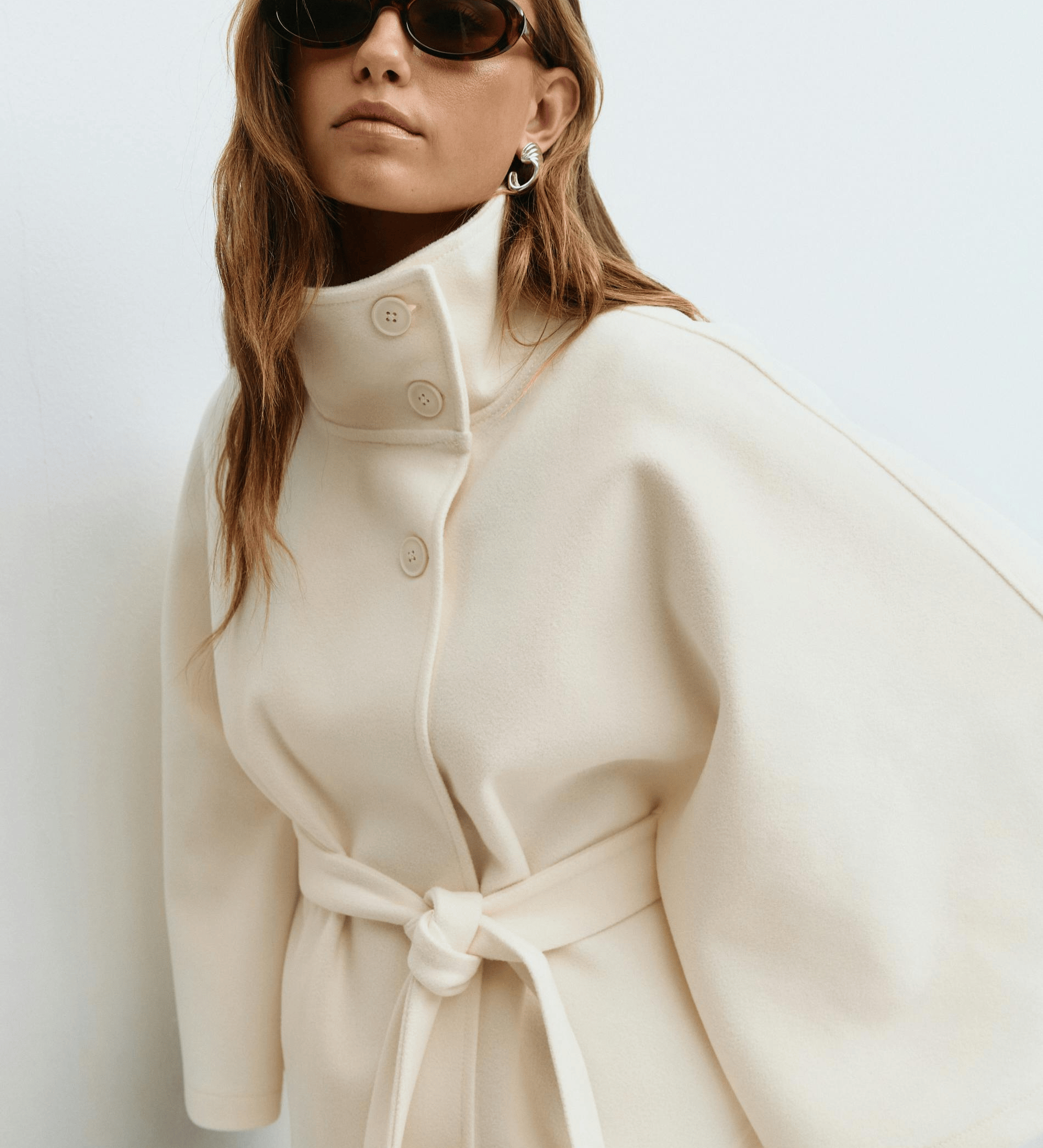 Lusana | Elegantný kabát s opaskom