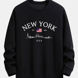 Mikina s voľným strihom a potlačou New York