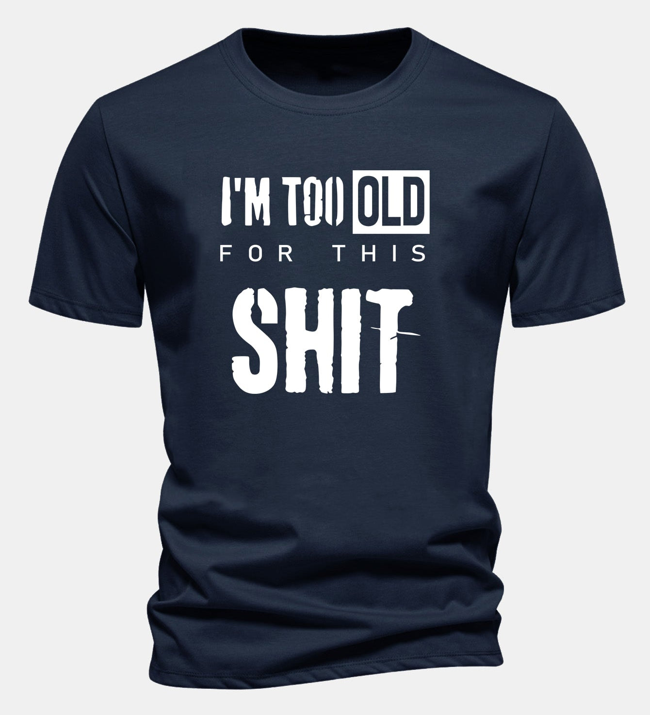 Tričko z bavlny s klasickým strihom a potlačou „I'm Too Old For This Shit“