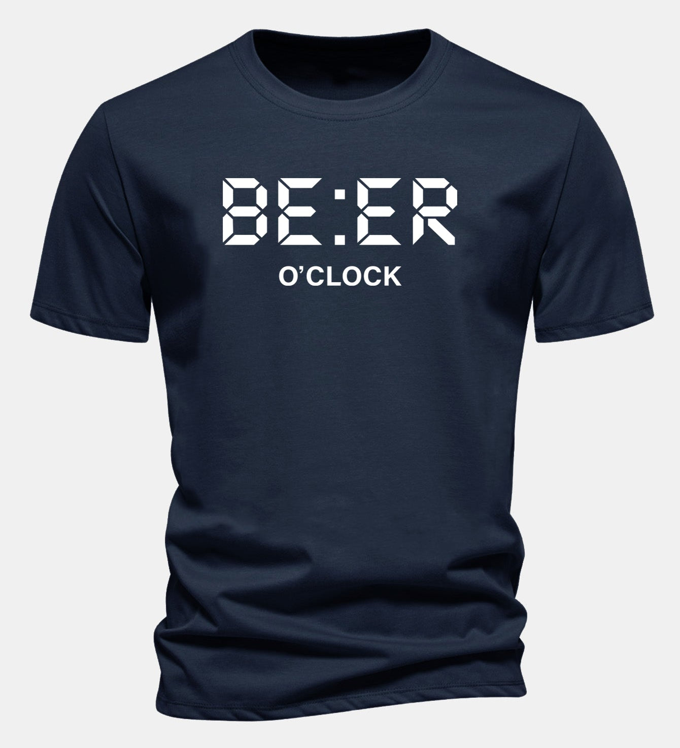 Tričko z bavlny s pravidelným strihom a potlačou „Beer O'Clock“