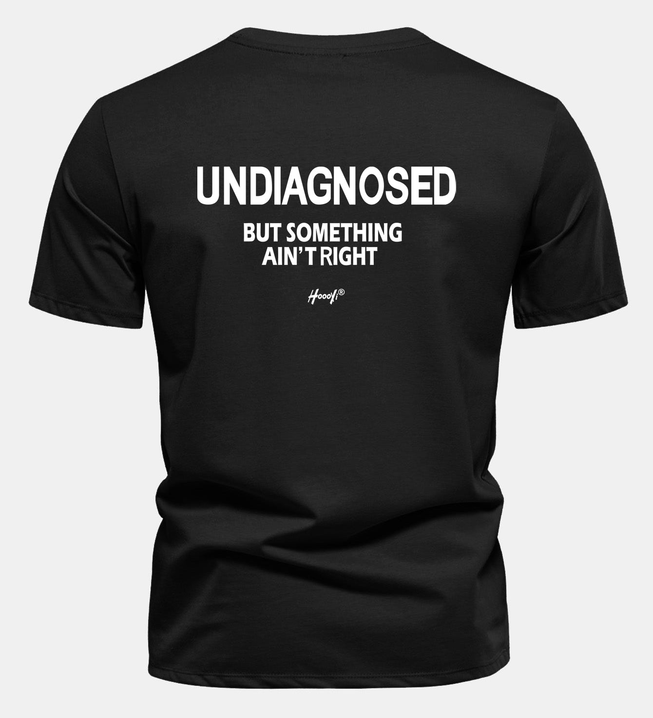 Bavlnené tričko Regular Fit s potlačou na chrbte "Undiagnosed But Something Ain't Right"
