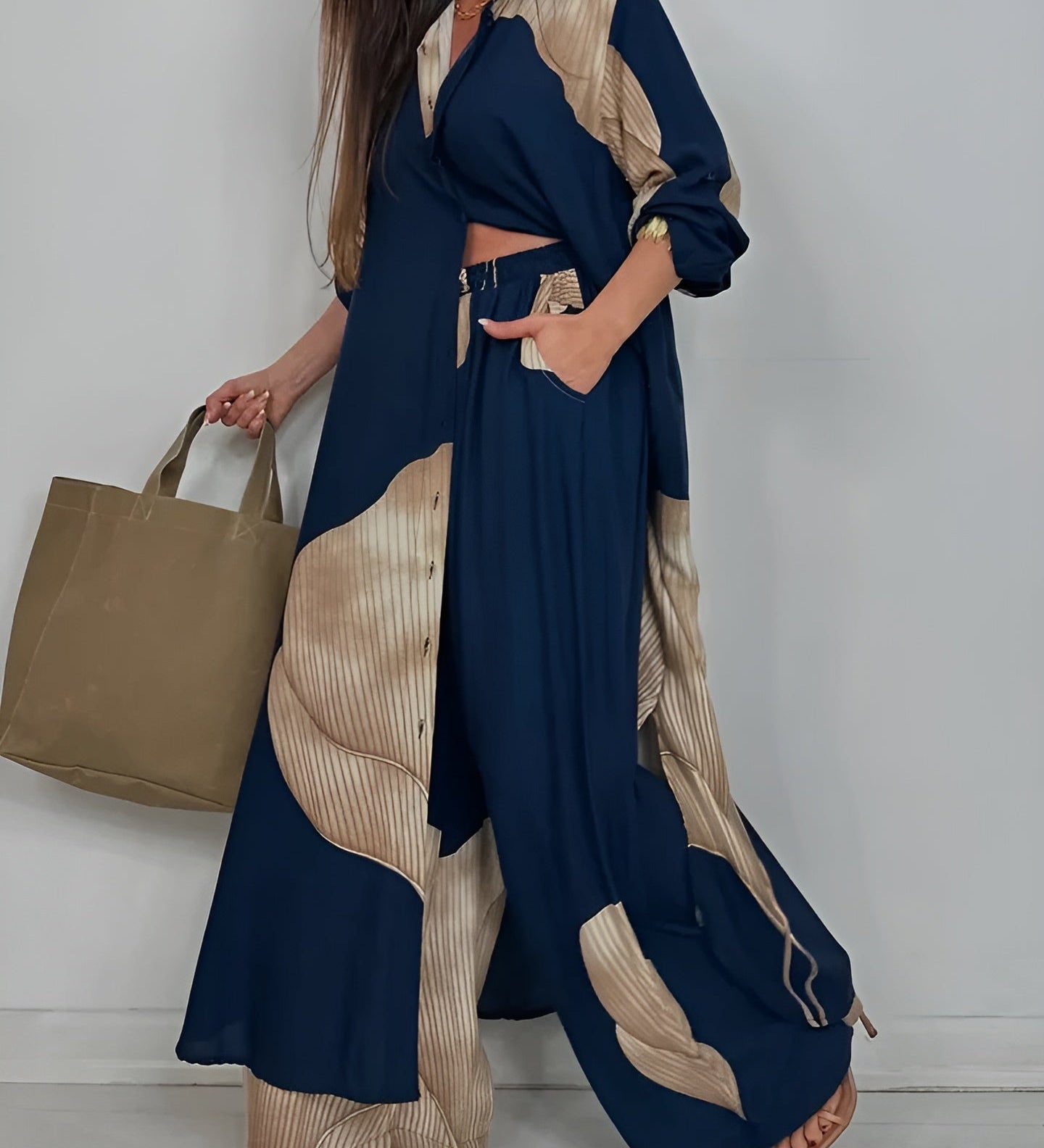 Ileana – Chic Letný Set s Patchwork Vzorom