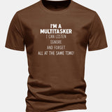 Bavlnené tričko s potlačou „It's A Multitasker“ v regular strihu