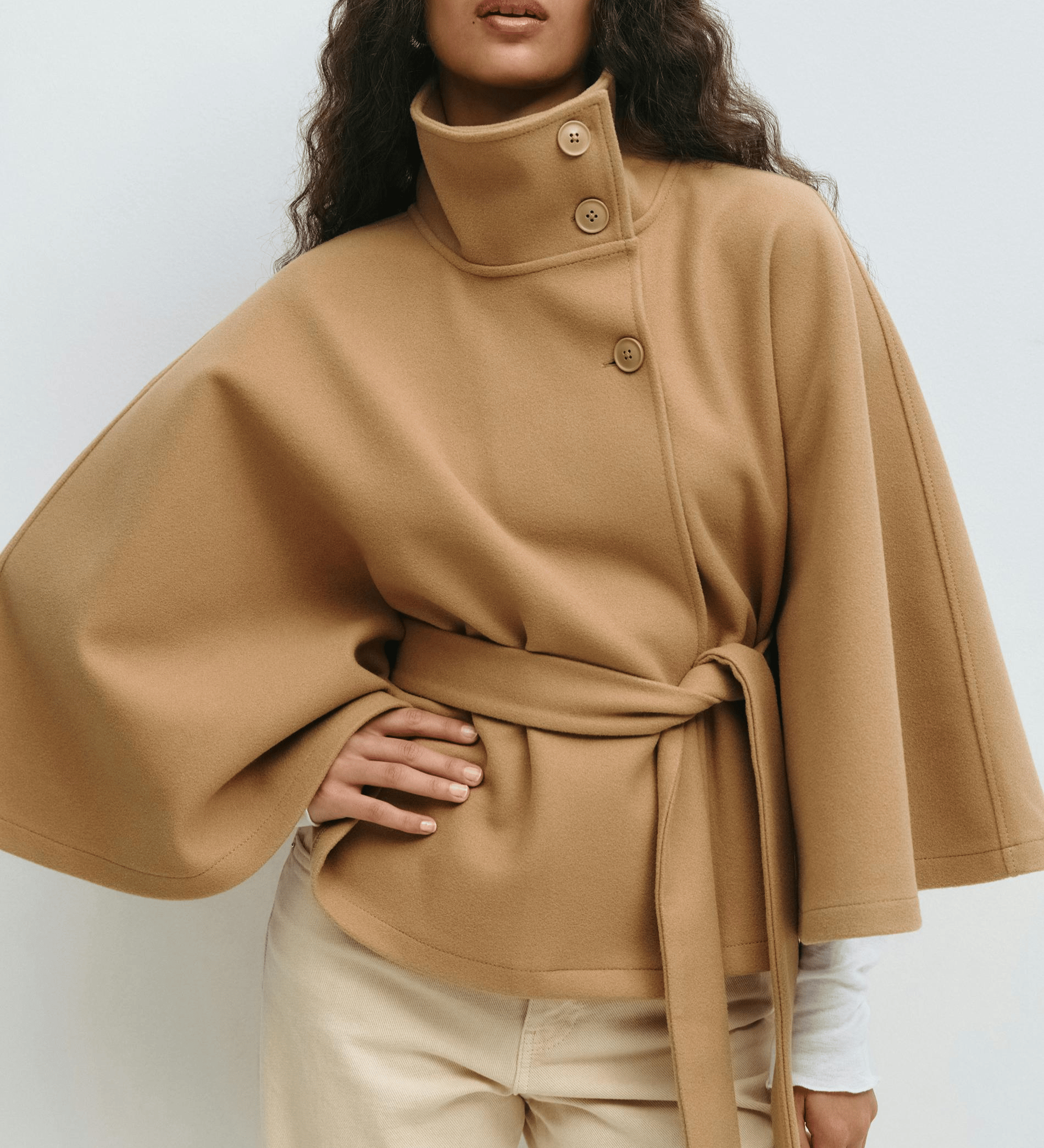 Lusana | Elegantný kabát s opaskom