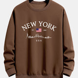 Mikina s voľným strihom a potlačou New York