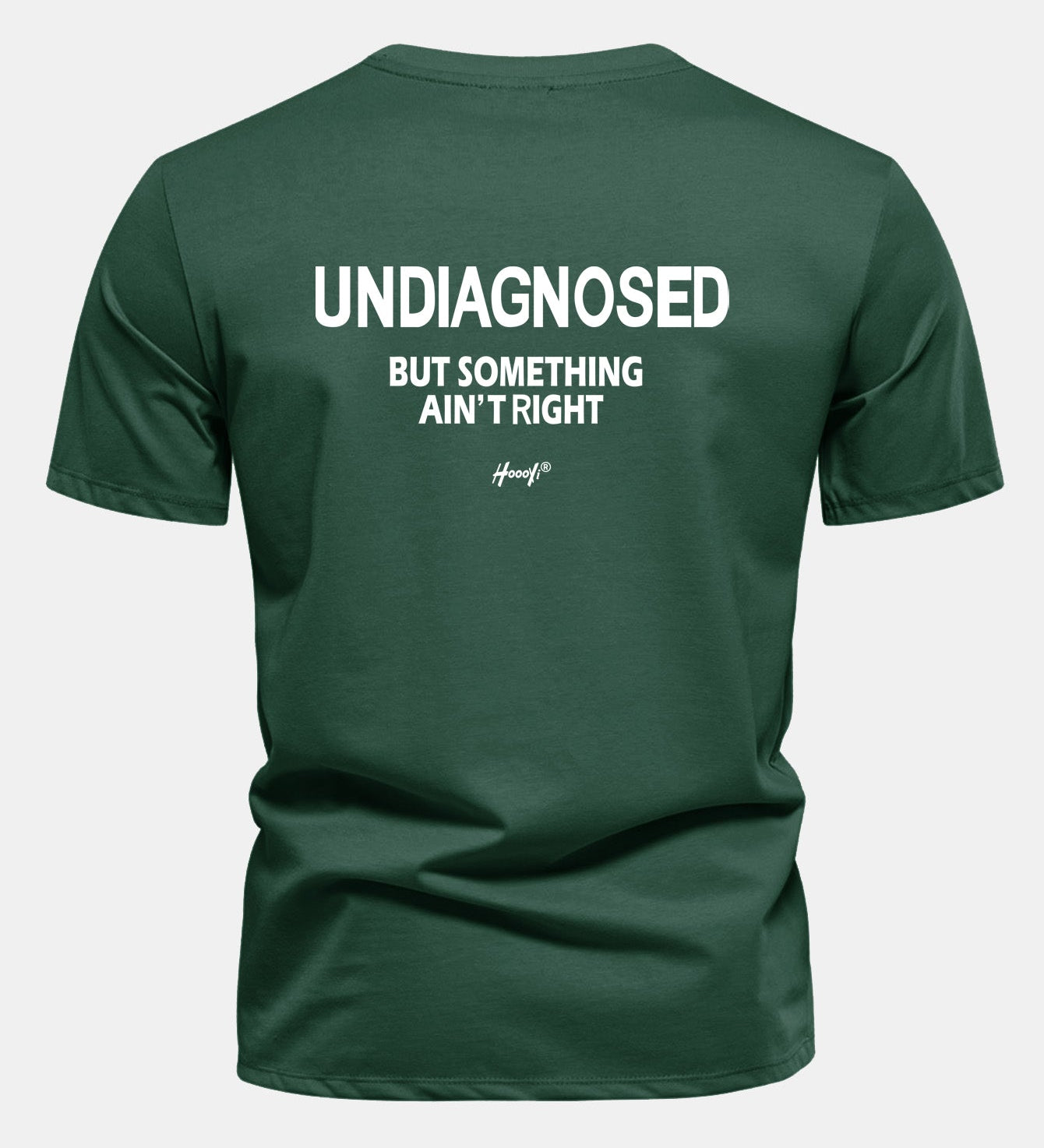 Bavlnené tričko Regular Fit s potlačou na chrbte "Undiagnosed But Something Ain't Right"