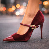 Ariella | Topánky na opätku z velvetu