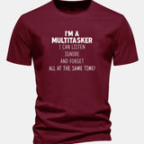 Bavlnené tričko s potlačou „It's A Multitasker“ v regular strihu
