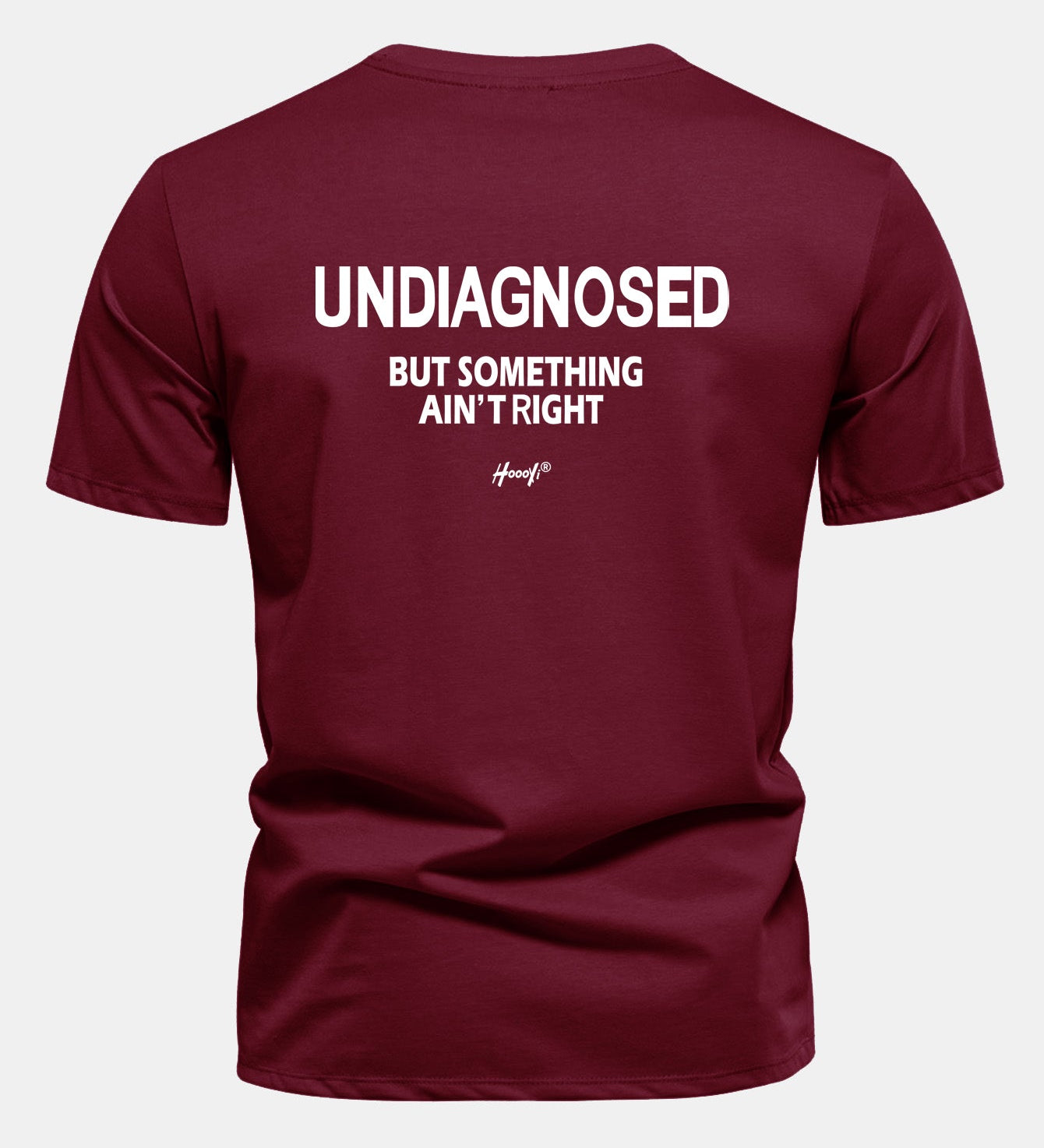 Bavlnené tričko Regular Fit s potlačou na chrbte "Undiagnosed But Something Ain't Right"