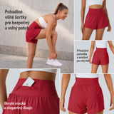 2-v-1 Fitness šortky s vreckom na zadnej strane a bočným skrytým vreckom 7,6 cm
