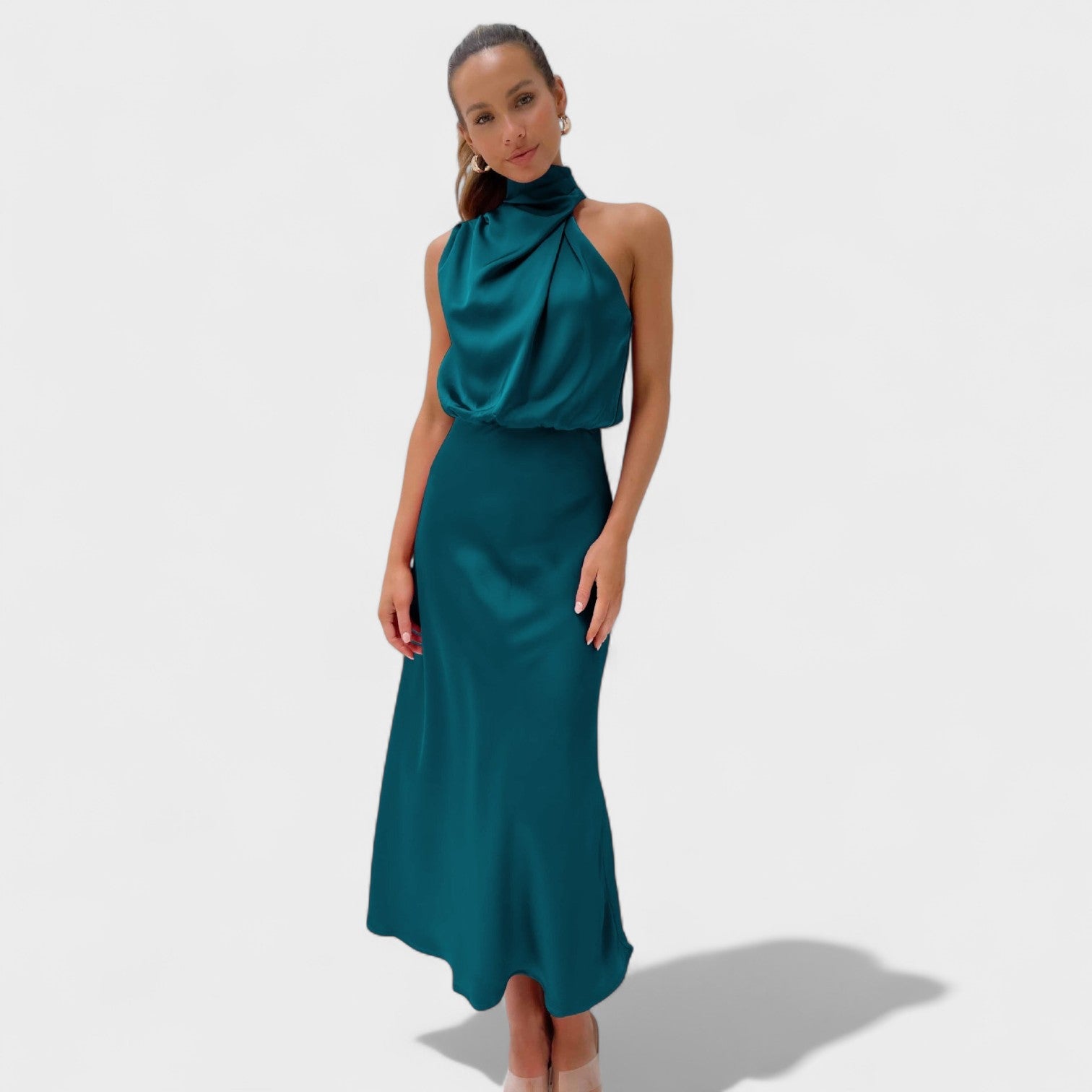 Alba - Saténové šaty Elegancia