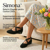 Simona – Elegantné baleríny s klinovým podpätkom a anatomickou podporou