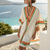 Luminița – Kaftan šaty s geometrickým slnečným dizajnom