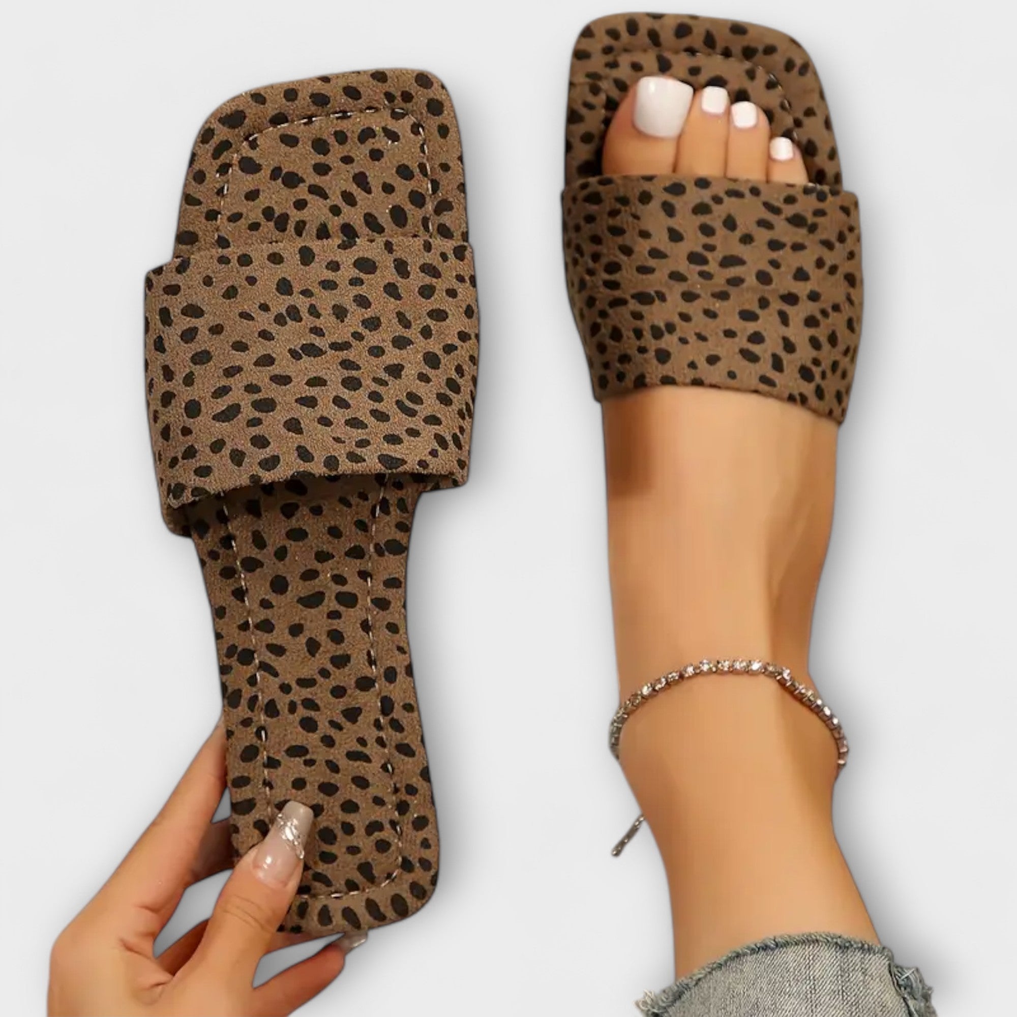 Yasmina - Mocasíny ploché s leopardím vzorom