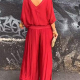 Larisa – Elegantný letný komplet s voľnými nohavicami