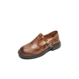 Giulia – Vintage topánky s brogue dizajnom a remienkom