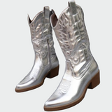 Metalické cowboyské čižmy