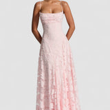 Oana – Maxi šaty s korzetom z jemnej čipky