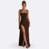 Vitória - Elegantné Maxi Formálne Šaty s Odkrytými Zadnými
